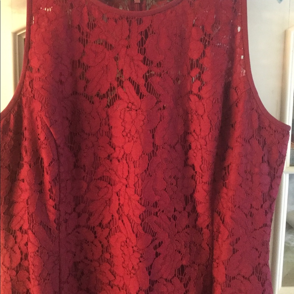 Merlot Lace Dress with Lining